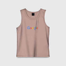 Майка детская хлопок Google, цвет: пыльно-розовый