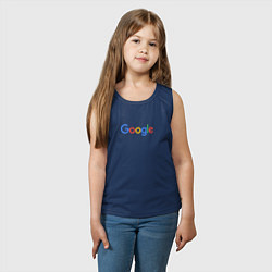 Майка детская хлопок Google, цвет: тёмно-синий — фото 2