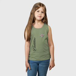 Майка детская хлопок Cadillac, цвет: авокадо — фото 2