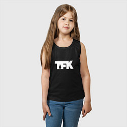 Майка детская хлопок TFK: White Logo, цвет: черный — фото 2