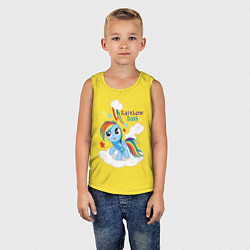 Майка детская хлопок Rainbow Dash, цвет: желтый — фото 2