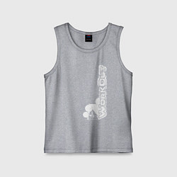 Майка детская хлопок WorkOut W3, цвет: меланж