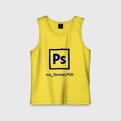 Майка детская хлопок Photoshop, цвет: желтый