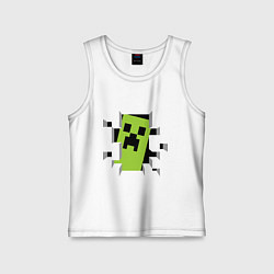 Майка детская хлопок Crash Minecraft, цвет: белый