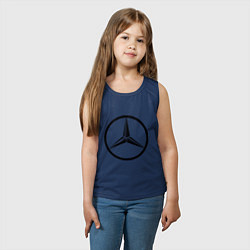 Майка детская хлопок Mercedes-Benz logo, цвет: тёмно-синий — фото 2