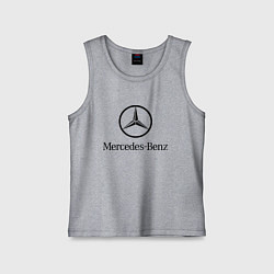 Майка детская хлопок Logo Mercedes-Benz, цвет: меланж