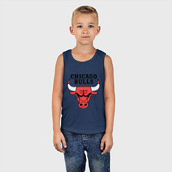Майка детская хлопок Chicago Bulls, цвет: тёмно-синий — фото 2