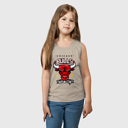 Майка детская хлопок Chicago Bulls est. 1966, цвет: миндальный — фото 2