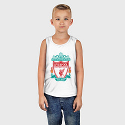 Майка детская хлопок Liverpool FC, цвет: белый — фото 2