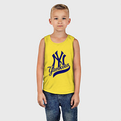 Майка детская хлопок NY - Yankees, цвет: желтый — фото 2