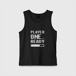 Майка детская хлопок Ready Player One Loading, цвет: черный
