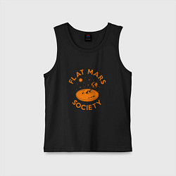 Майка детская хлопок Flat Mars Society, цвет: черный