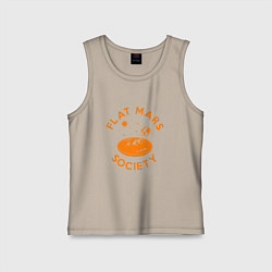 Майка детская хлопок Flat Mars Society, цвет: миндальный