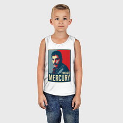 Майка детская хлопок Freddie Mercury, цвет: белый — фото 2