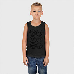 Майка детская хлопок HU Masks, цвет: черный — фото 2