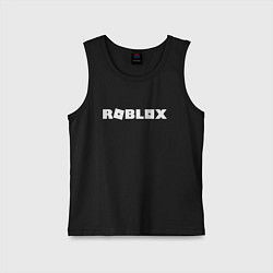 Майка детская хлопок Roblox Logo, цвет: черный