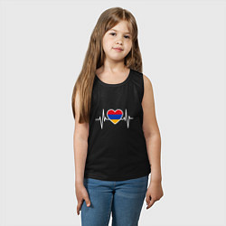Майка детская хлопок Пульс Армении, цвет: черный — фото 2