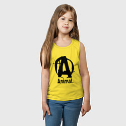 Майка детская хлопок Animal Logo, цвет: желтый — фото 2