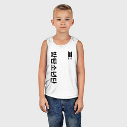 Майка детская хлопок BTS Korea, цвет: белый — фото 2