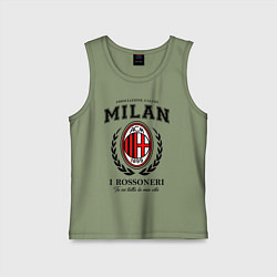 Майка детская хлопок Milan: I Rossoneri, цвет: авокадо