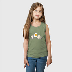 Майка детская хлопок Egg Soul, цвет: авокадо — фото 2