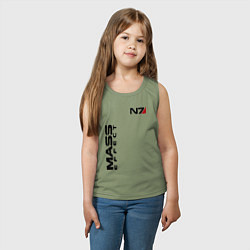 Майка детская хлопок MASS EFFECT N7, цвет: авокадо — фото 2