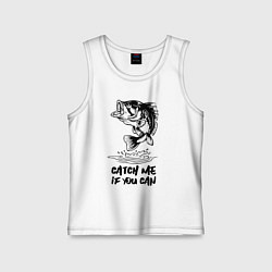 Майка детская хлопок Catch me if you can, цвет: белый