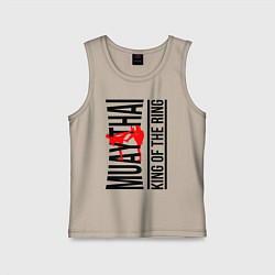 Майка детская хлопок Muay Thai fight, цвет: миндальный