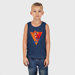 Майка детская хлопок Flash, Justice League, цвет: тёмно-синий — фото 2