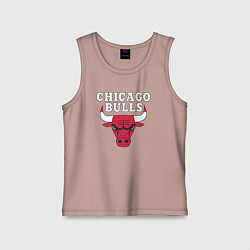 Майка детская хлопок CHICAGO BULLS, цвет: пыльно-розовый