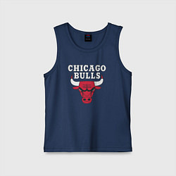 Майка детская хлопок CHICAGO BULLS, цвет: тёмно-синий