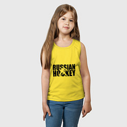 Майка детская хлопок Russian Hockey, цвет: желтый — фото 2