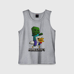 Майка детская хлопок MINECRAFT, цвет: меланж