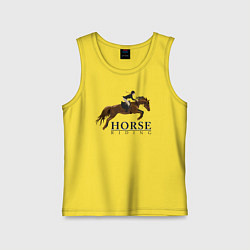 Майка детская хлопок HORSE RIDING, цвет: желтый