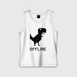Майка детская хлопок Offline, цвет: белый