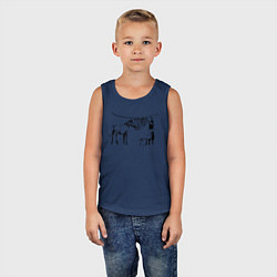 Майка детская хлопок Banksy, цвет: тёмно-синий — фото 2
