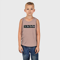 Майка детская хлопок Сарказм, цвет: пыльно-розовый — фото 2