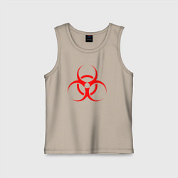 Майка детская хлопок BIOHAZARD, цвет: миндальный