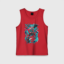 Майка детская хлопок Hatsune Miku Expo, цвет: красный