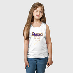 Майка детская хлопок LA LAKERS, цвет: белый — фото 2