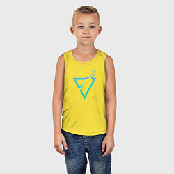 Майка детская хлопок Liquid Triangle, цвет: желтый — фото 2