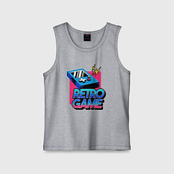 Майка детская хлопок Retro game, цвет: меланж
