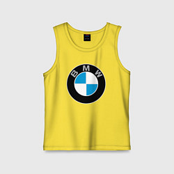 Майка детская хлопок BMW, цвет: желтый