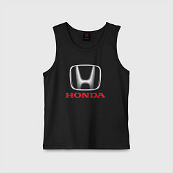 Майка детская хлопок HONDA, цвет: черный