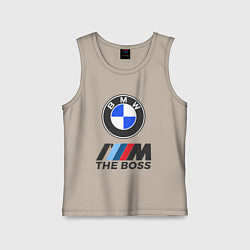 Майка детская хлопок BMW BOSS, цвет: миндальный