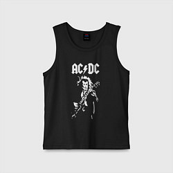 Майка детская хлопок ACDC, цвет: черный