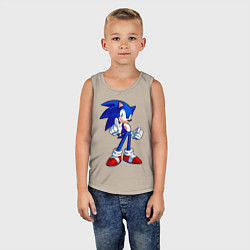 Майка детская хлопок SONIC, цвет: миндальный — фото 2