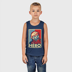 Майка детская хлопок ЮРИЙ ГАГАРИН, цвет: тёмно-синий — фото 2