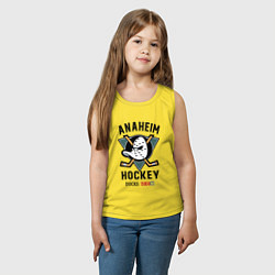 Майка детская хлопок ANAHEIM DUCKS, цвет: желтый — фото 2