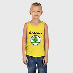 Майка детская хлопок SKODA, цвет: желтый — фото 2